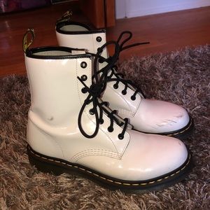 Women’s white doc martens